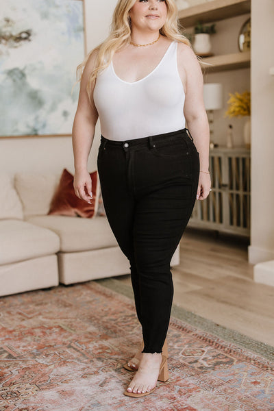 Black Judy Blue Tummy Control Skinny Jeans