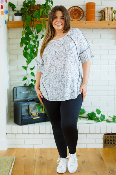 Black Floral Top
