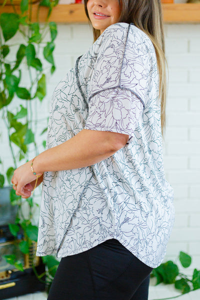 Black Floral Top