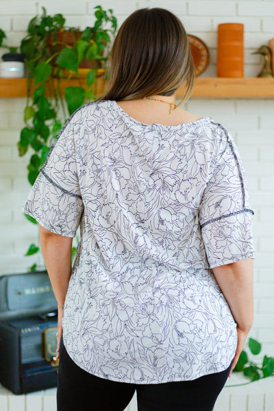 Black Floral Top