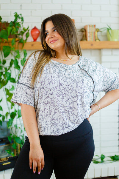 Black Floral Top