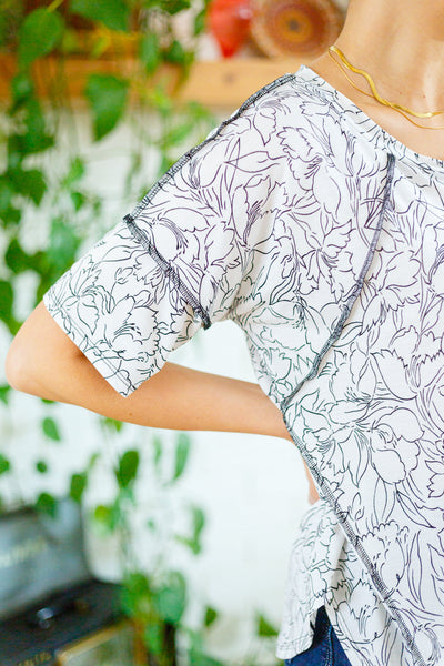 Black Floral Top