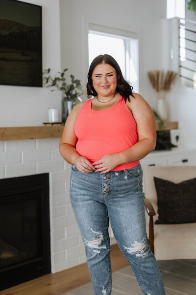 Judy Blue Button Fly Boyfriend Jeans