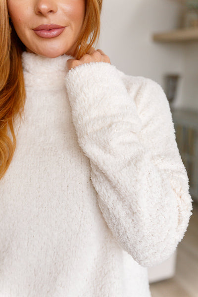 Snow Mock Neck Boucle Sweater