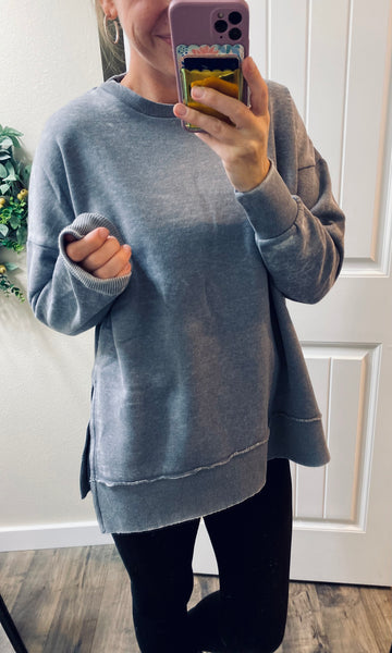 Vintage Fleece Slit Pullover