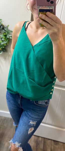 Side Ruched Button Cami