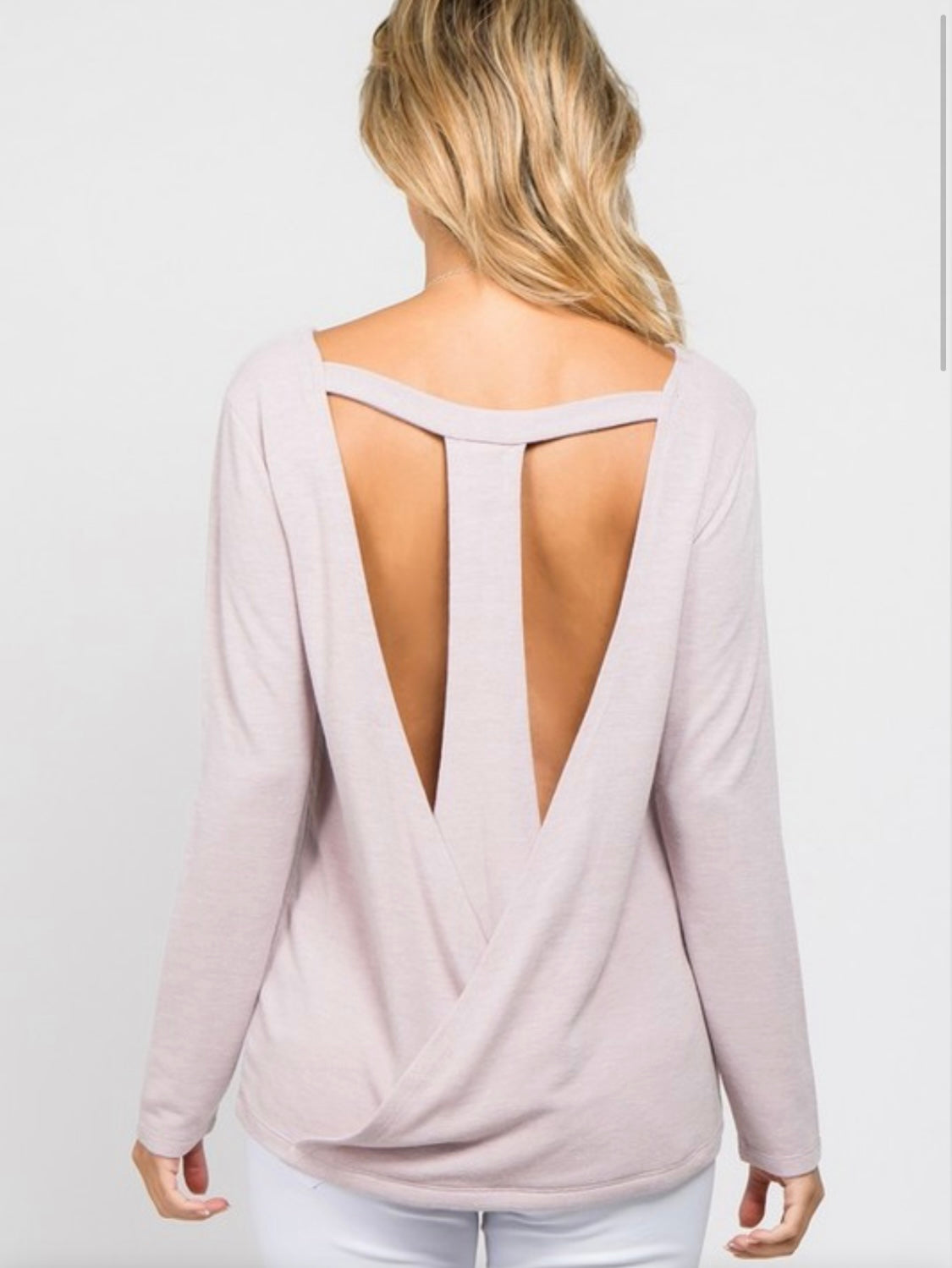 T Back Long Sleeve Top