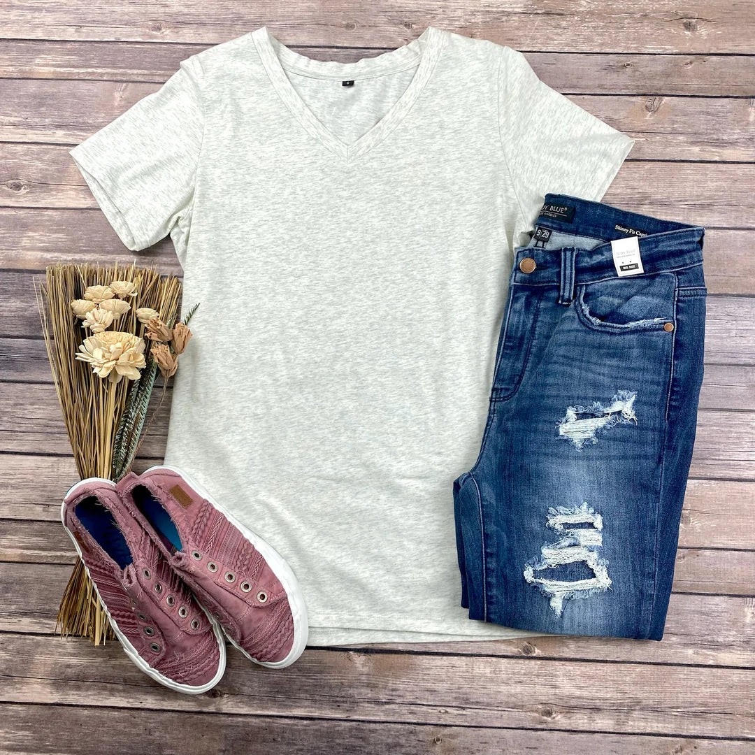 Heathered Oatmeal Tee