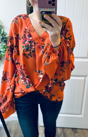 Floral Hi-Low Blouse