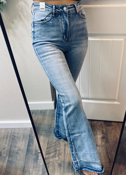 Judy Blue Tummy Control Release Hem Flares