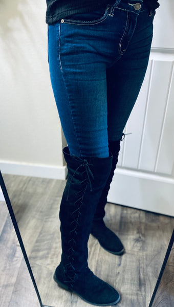 Tie Up Over Knee Boots