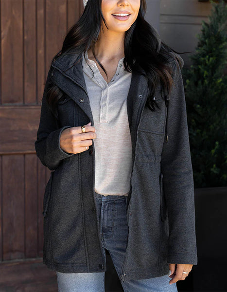 Charcoal or Olive Utility Jacket