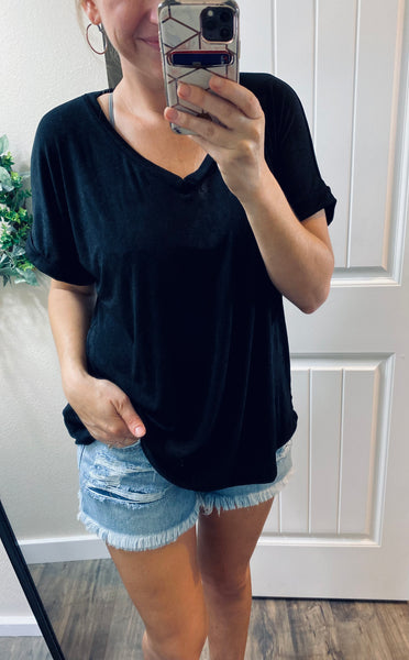 Shimmery Vneck Blouse