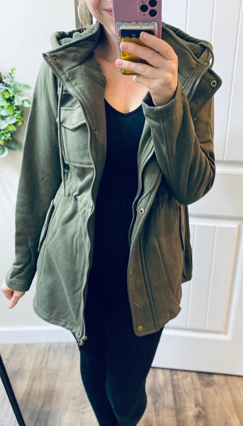 Charcoal or Olive Utility Jacket