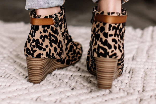 Leopard Blowfish Bootie