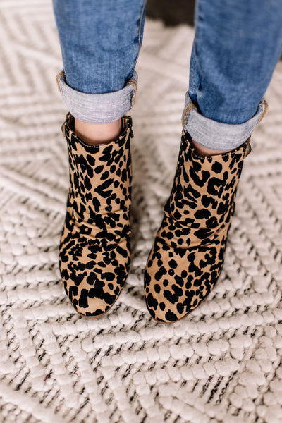 Leopard Blowfish Bootie