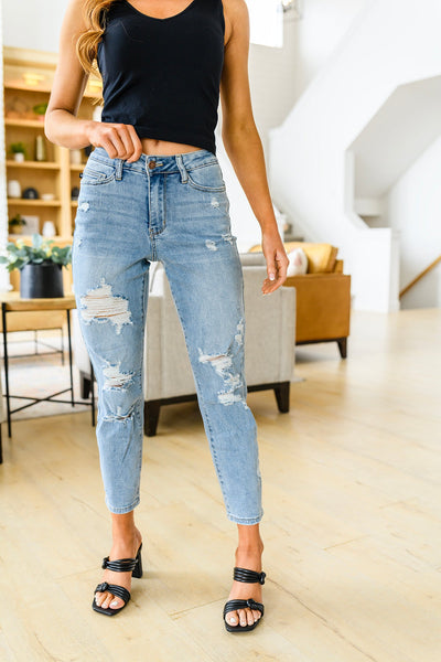 Judy Blue  Destroyed Boyfriend Jeans