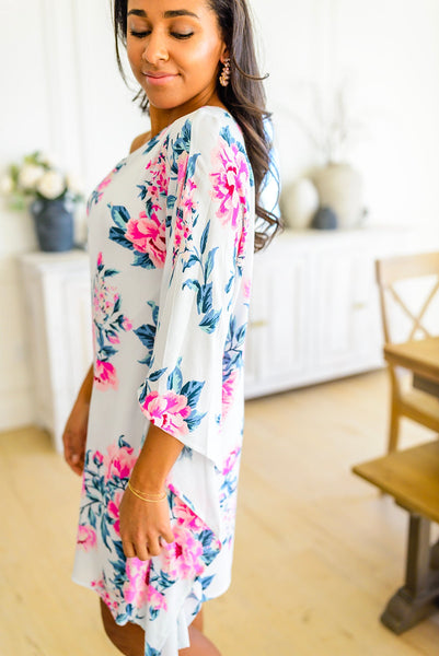 Floral One Shoulder Dress