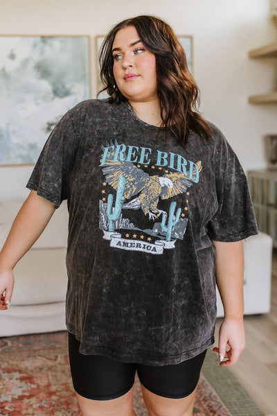 Free Bird Mineral Wash Tee