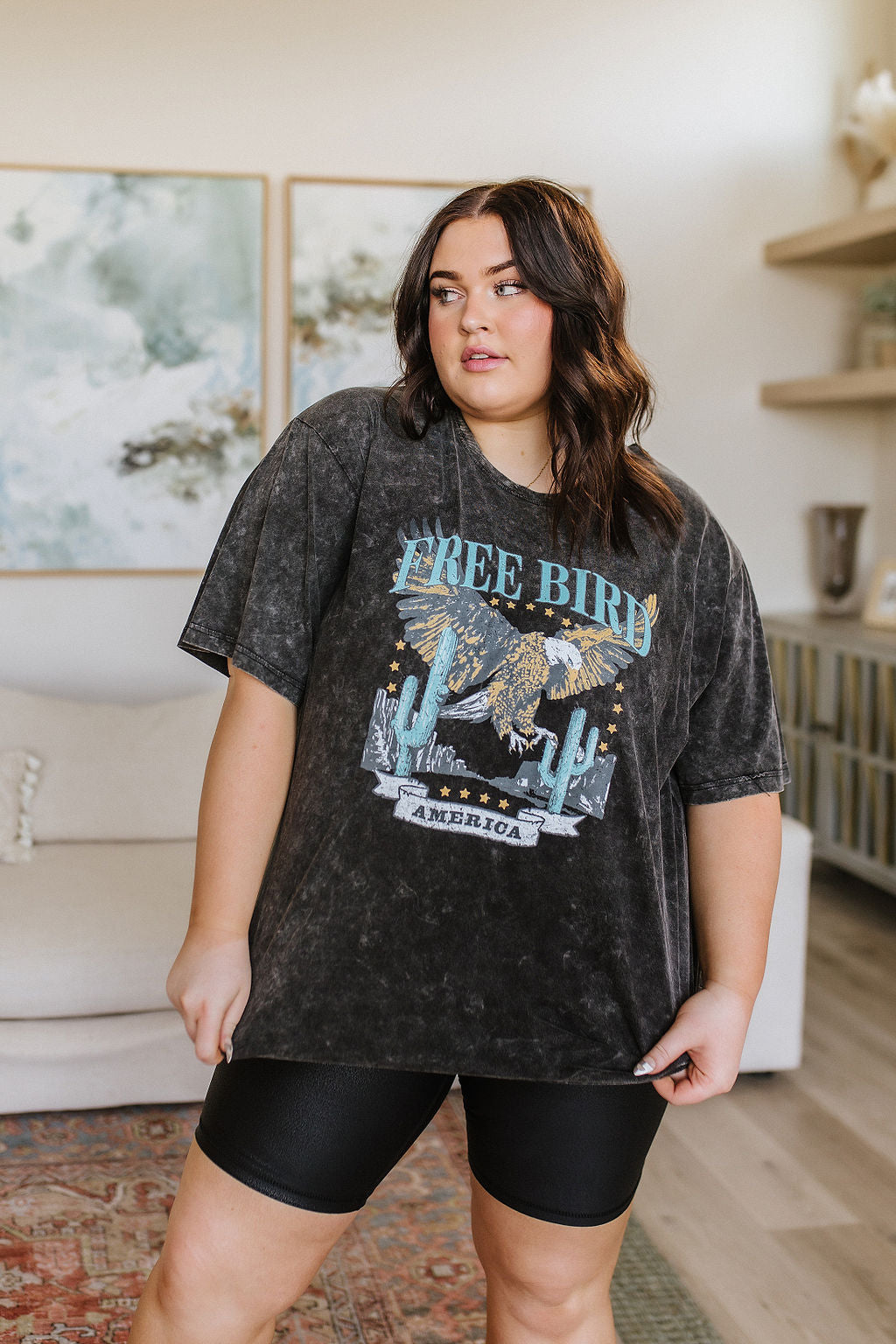 Free Bird Mineral Wash Tee
