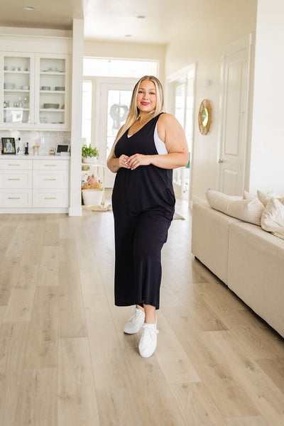 Black Slouchy Get Up And Go Jumpsuit