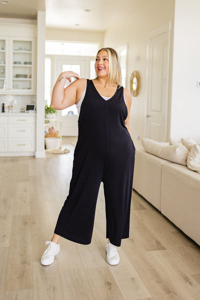 Black Slouchy Get Up And Go Jumpsuit