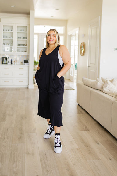 Black Slouchy Get Up And Go Jumpsuit