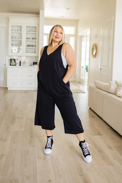 Black Slouchy Get Up And Go Jumpsuit