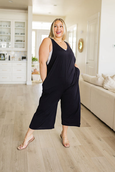 Black Slouchy Get Up And Go Jumpsuit