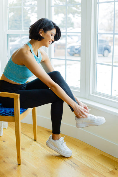 Ribbed Tank Top in Ice Blue