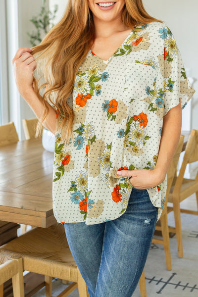 Sale! Floral V-Neck Blouse