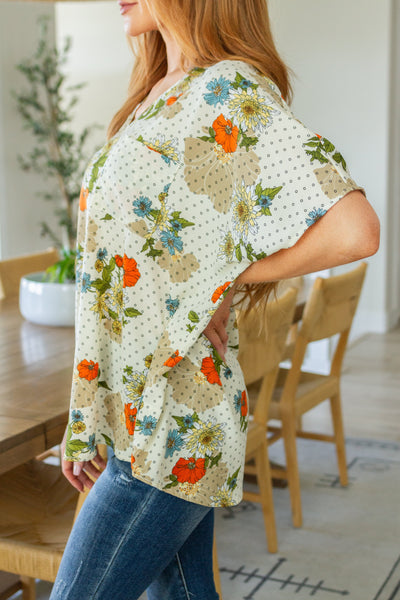 Sale! Floral V-Neck Blouse