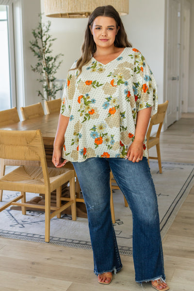 Sale! Floral V-Neck Blouse