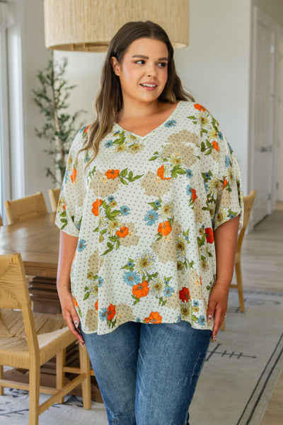 Sale! Floral V-Neck Blouse