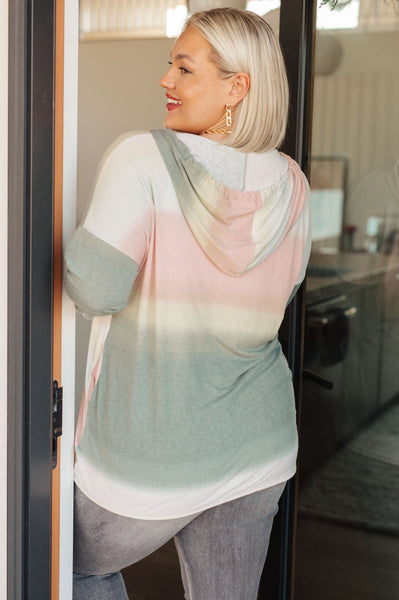 Jersey Knit Ombre Hoodie