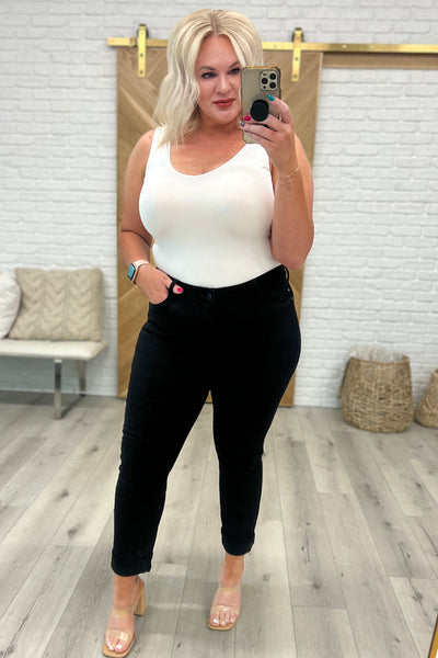 Judy Blue Black Mid Rise Classic Skinny Denim