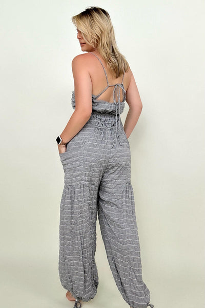 Halter Tie Back Woven Jumpsuit