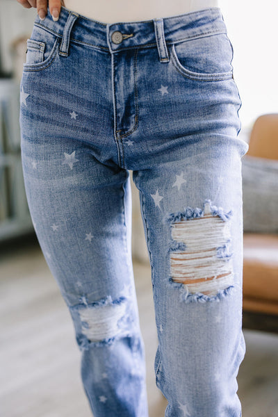 Judy Blue Star Boyfriend Jeans