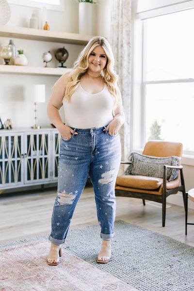 Judy Blue Star Boyfriend Jeans