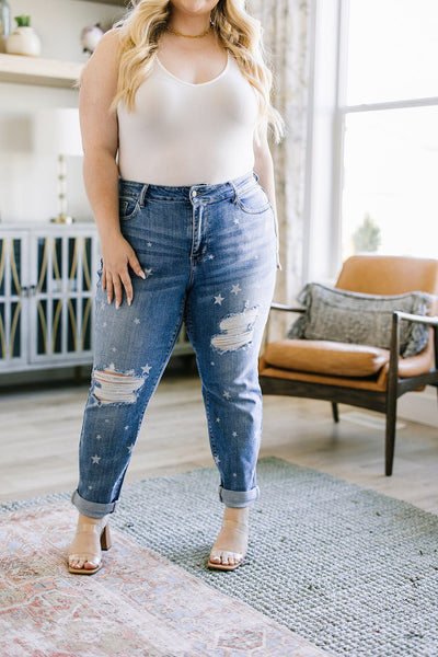 Judy Blue Star Boyfriend Jeans