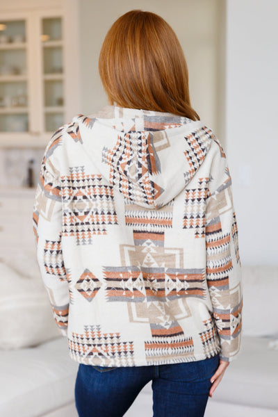 Western Aztec 1/2 Zip Hoodie