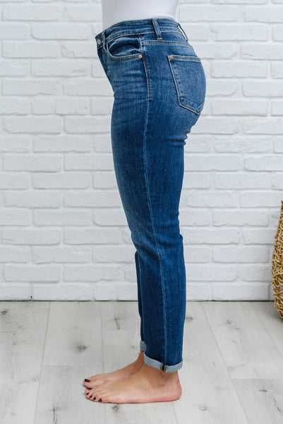 London Midrise Cuffed Boyfriend Jeans