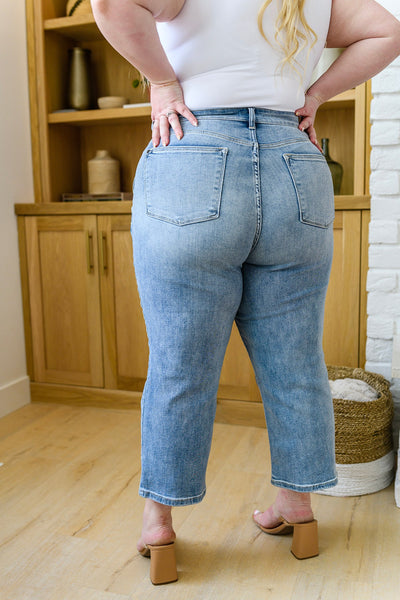 Judy Blue  High Rise Vintage Wide Leg Crop Jeans