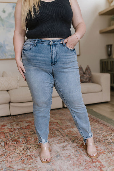 Judy Blue Raw Hem Cooling Denim