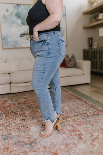 Judy Blue Raw Hem Cooling Denim