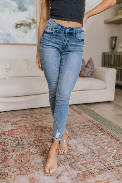 Judy Blue Raw Hem Cooling Denim