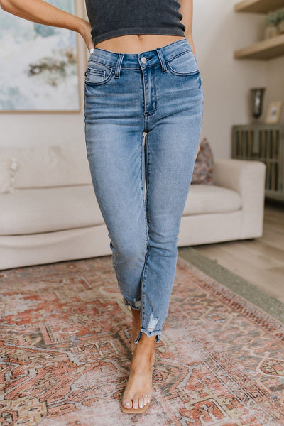 Judy Blue Raw Hem Cooling Denim