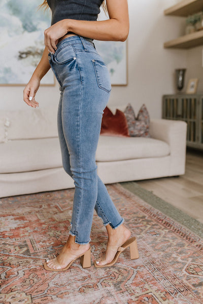 Judy Blue Raw Hem Cooling Denim