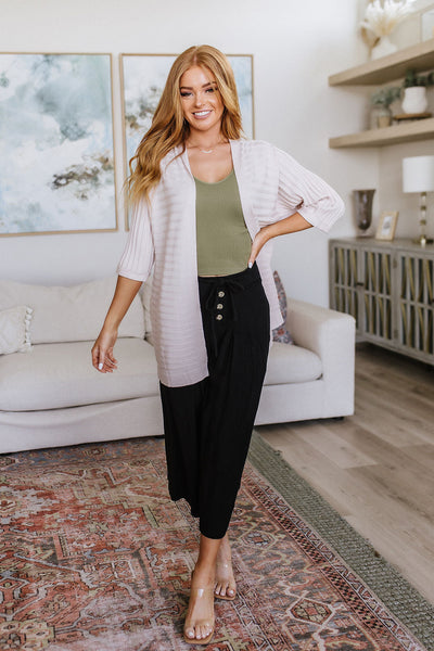 Cream Slouchy Summer Cardigan