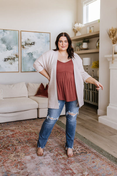 Cream Slouchy Summer Cardigan